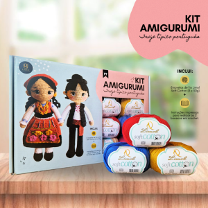 Kit Amigurumi Traje Típico Português